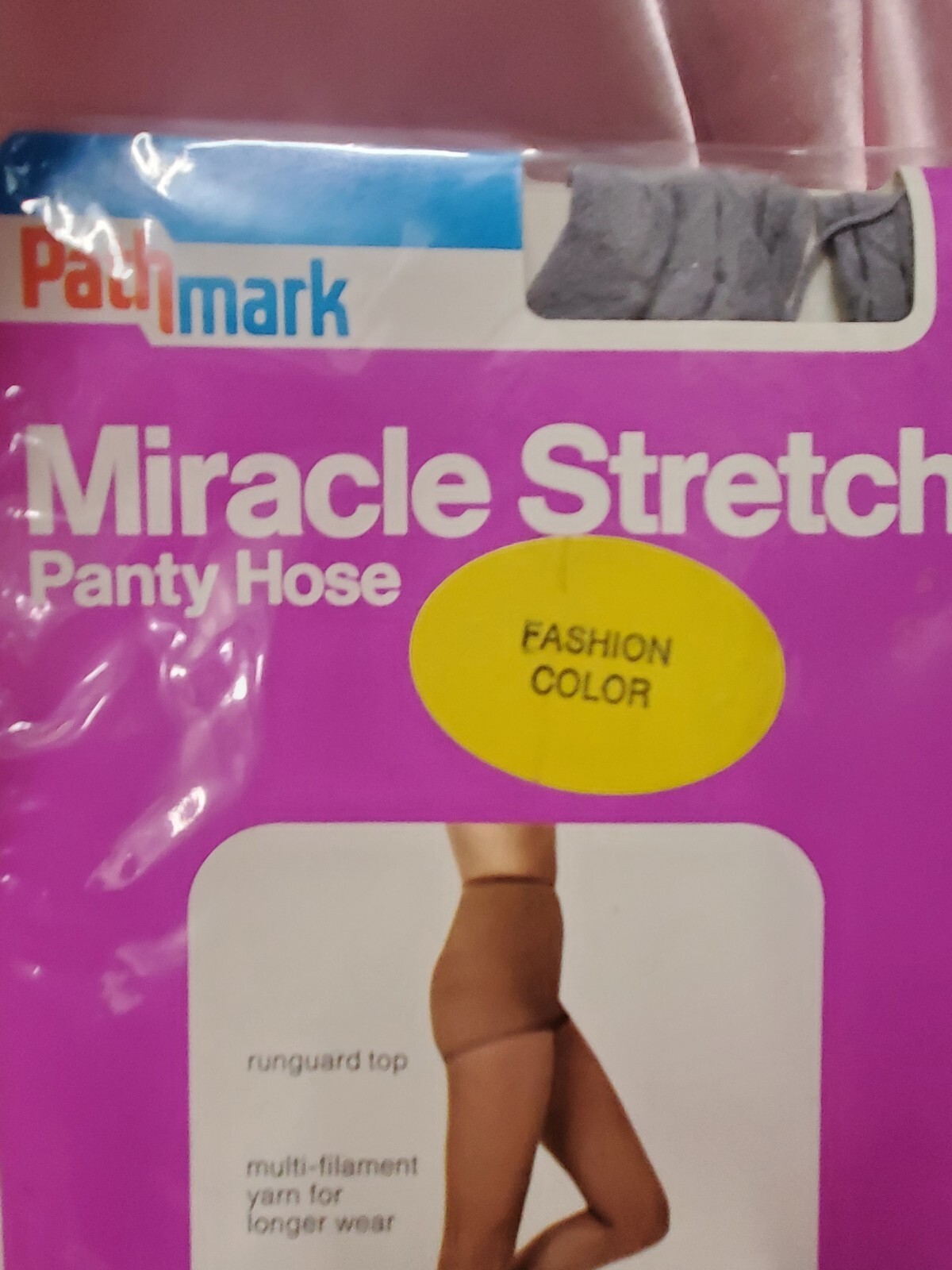 Vintage Miracle Stretch Pantyhose Pearl Grey Size Med Tall Nylon 21898 NOS New