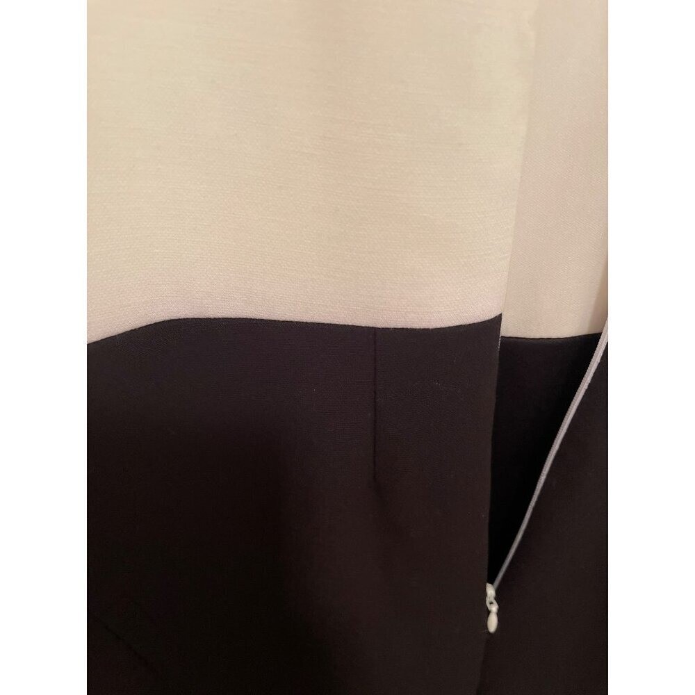 Tahari Arthur S. Levine Sleeveless Colorblock Dress Size 6 Black & White