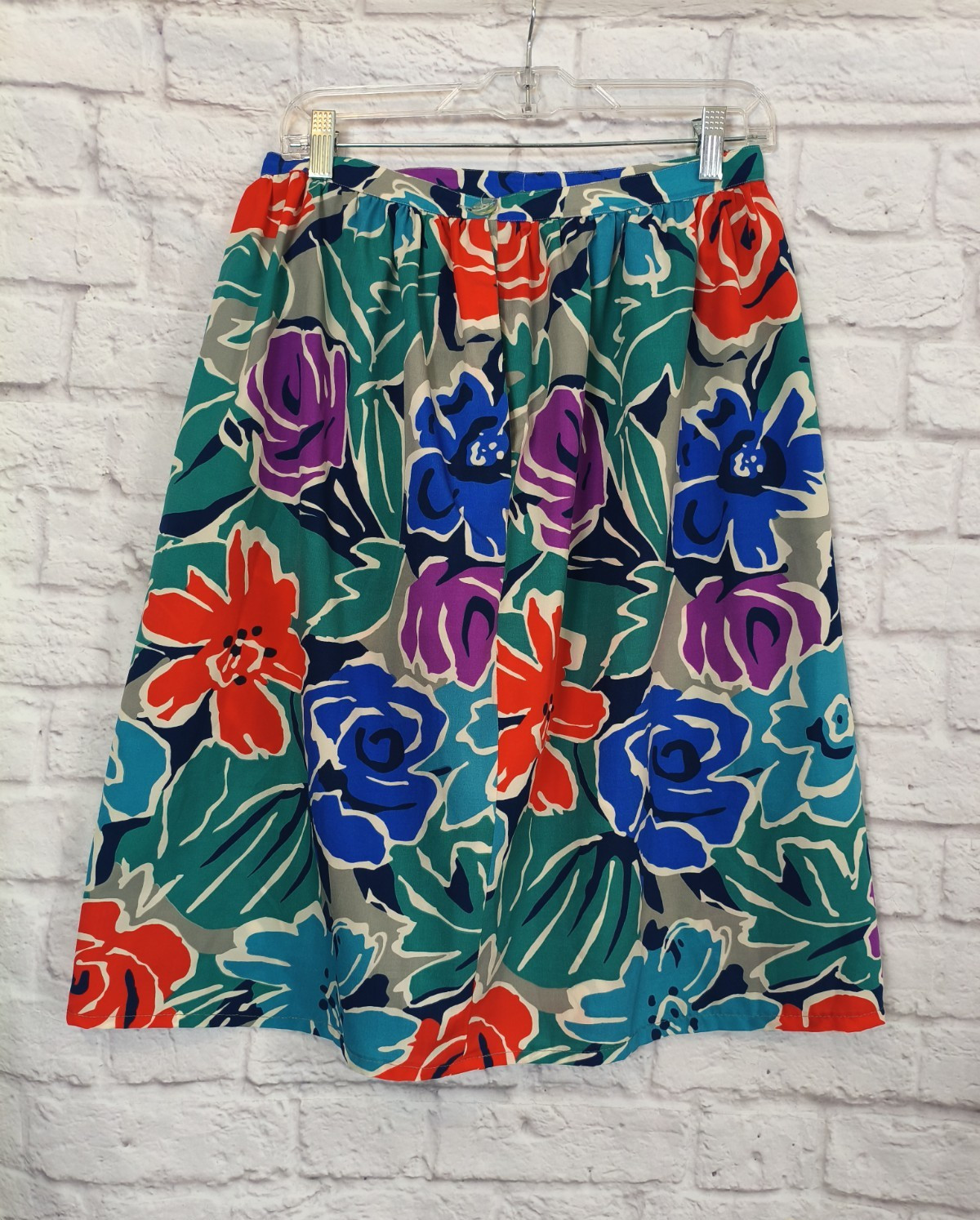 Vintage 1984 Estelle Abstract Floral Flowy Skirt Size Small ?? See Measurements