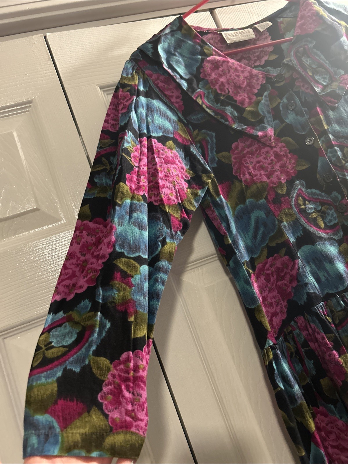 Passports Pier 1 Vintage 80s 90s Rayon Dress Floral Paisley Whimsigoth Grunge S