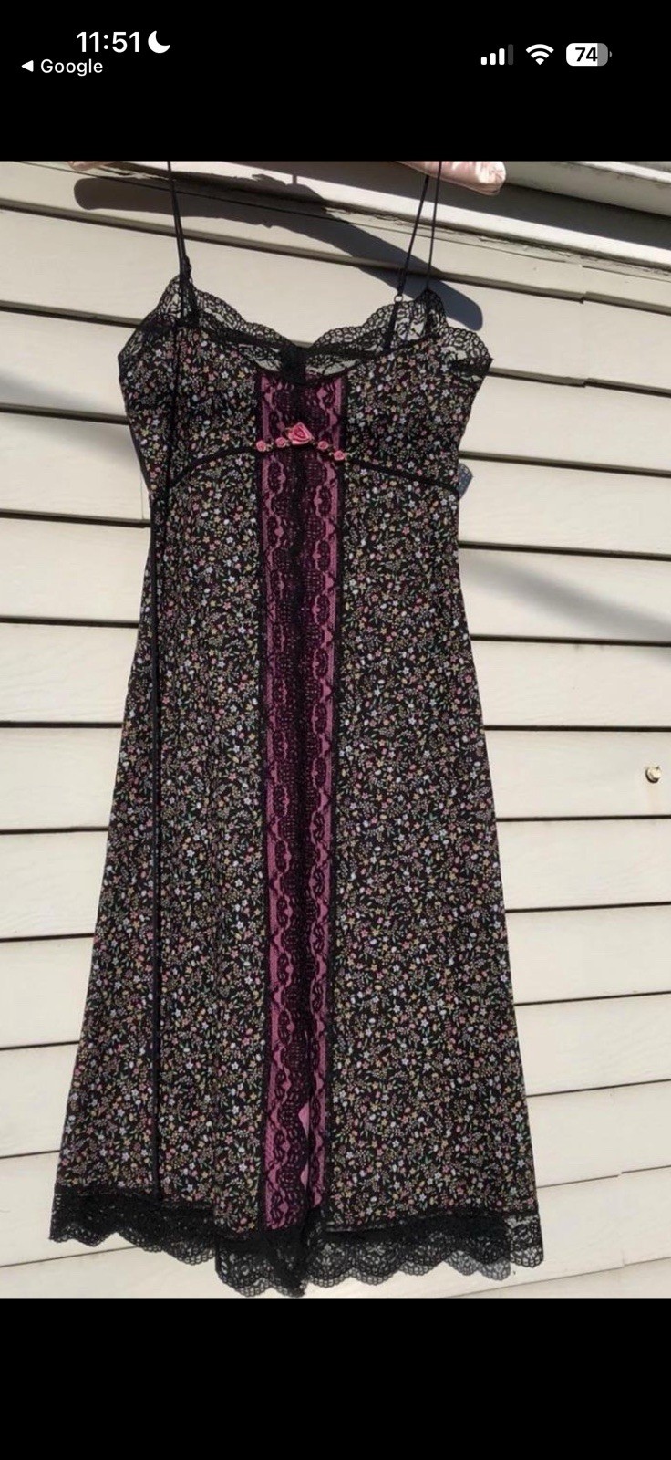 EUC Vintage 90s Y2K Betsey Johnson New York RARE Floral DRESS made in USA sz 6 S