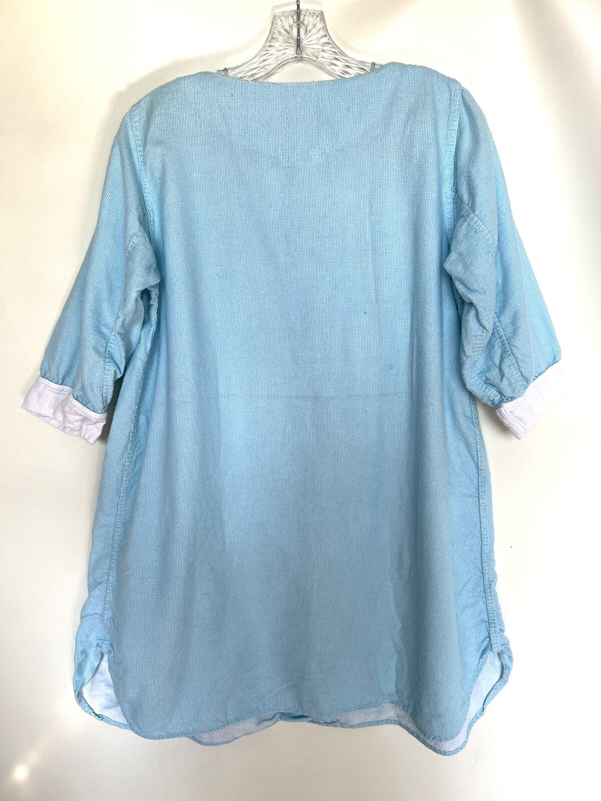 Vtg Cotton Flannel Ideal Lady Long Sleeved Nightgown Housedress Size 36 Bust 42″