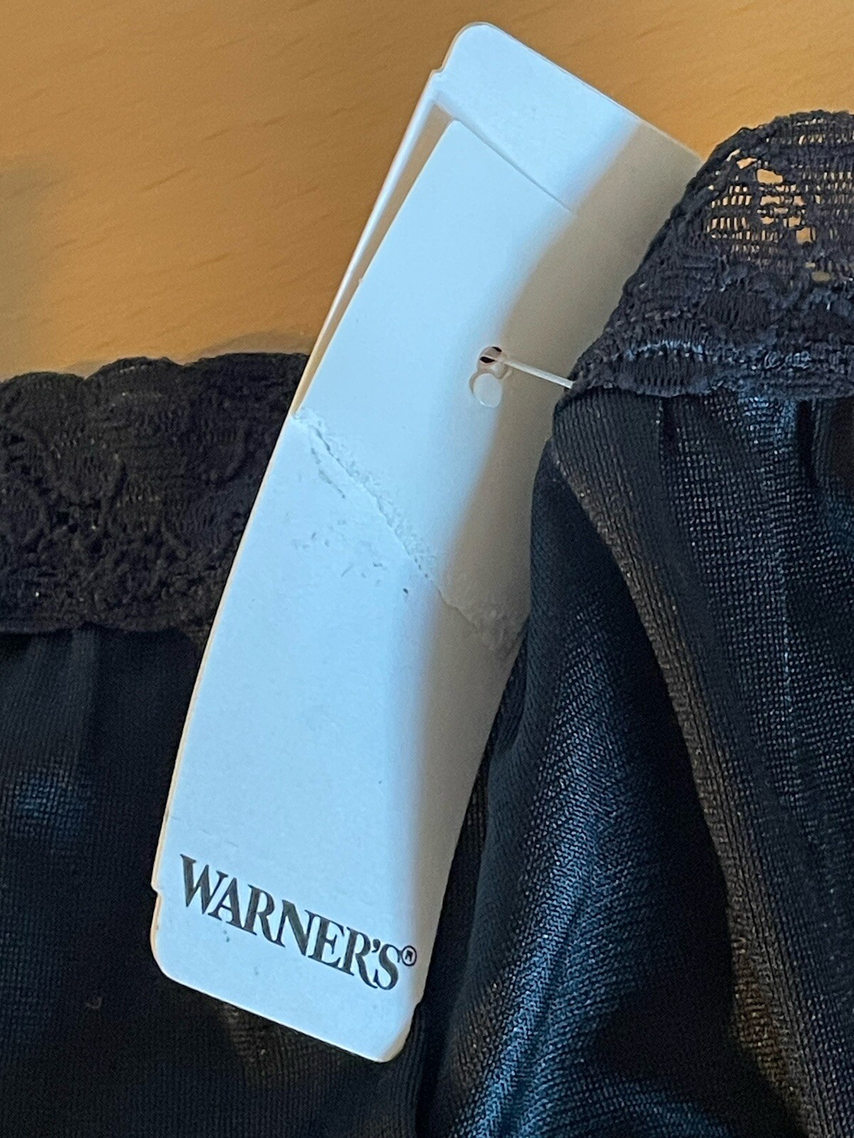 Vintage WARNERS Black Panty Style 55196 Size 5 NWT