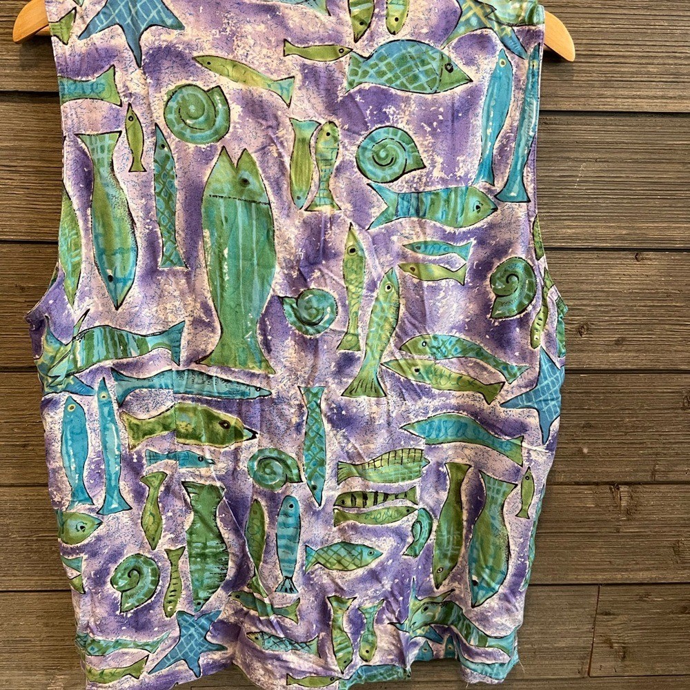 Vintage Weekend Clothes Line Vibrant Sea-life Print Set