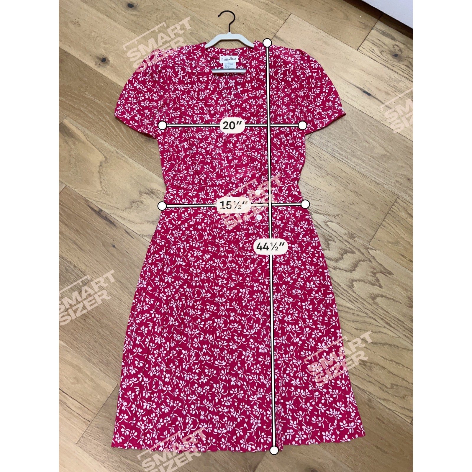 Wms Vintage 90s Midi Dress Pink Floral Faux Wrap Cottagecore Petites for Maggy