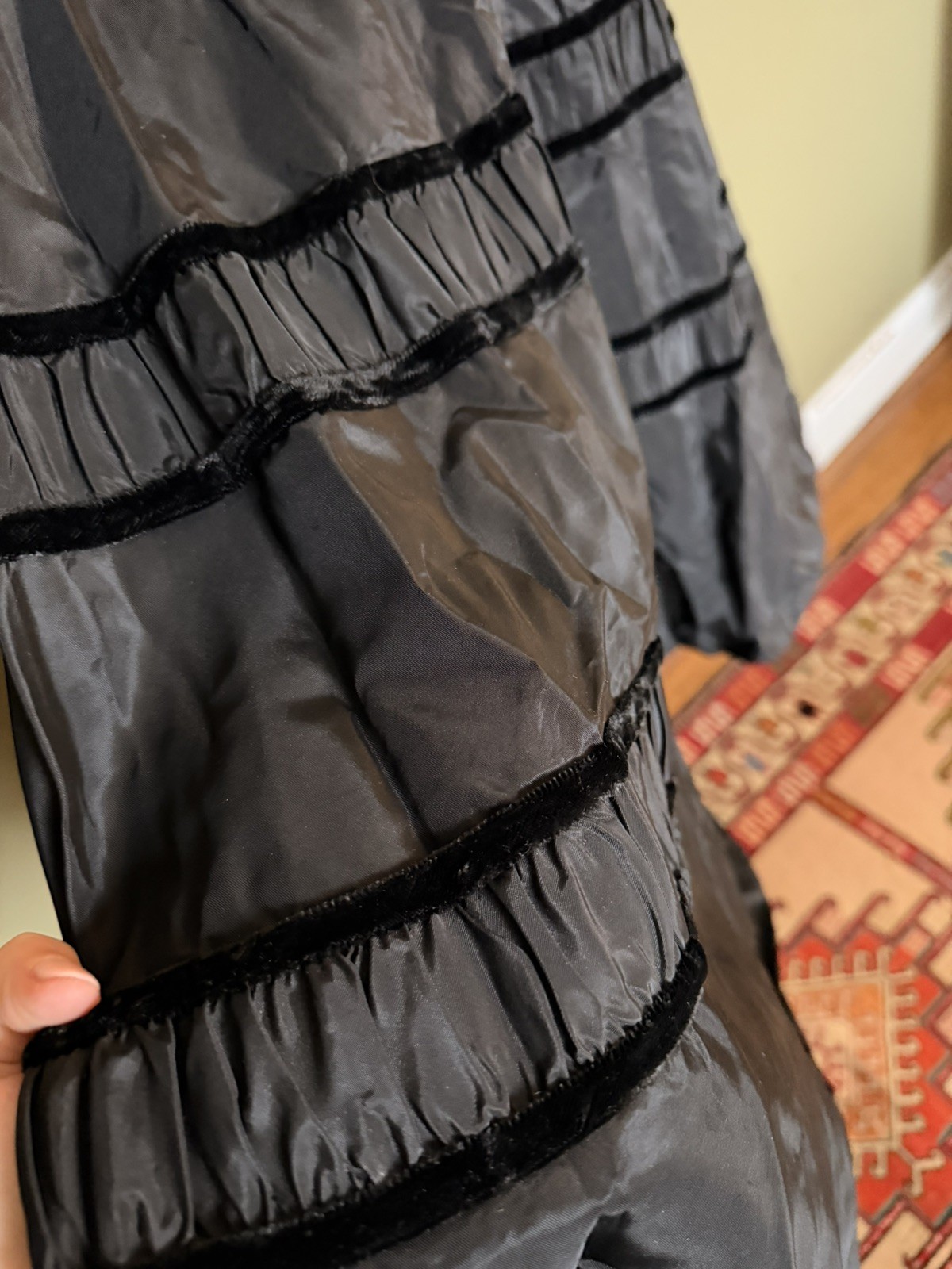 Vintage 40’s Black Taffeta Cocktail Party Dress