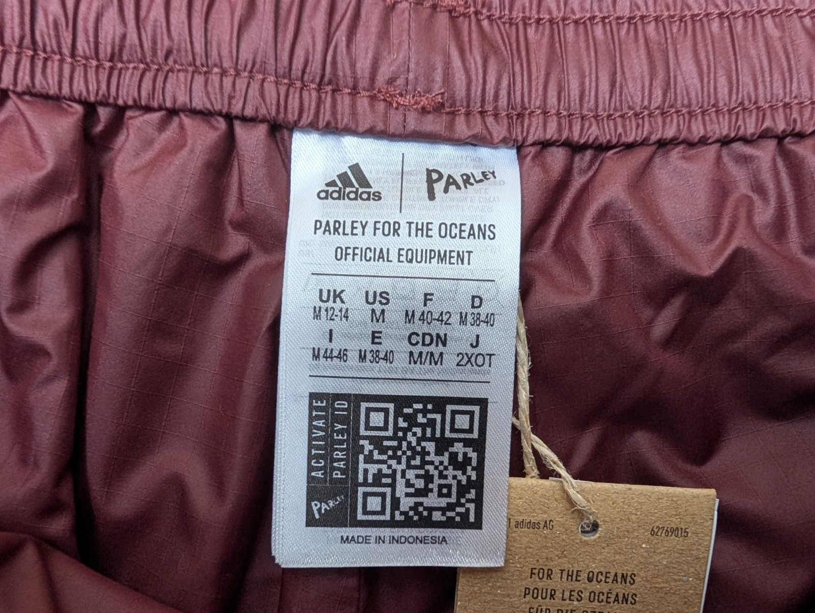 ADIDAS New Parley Shorts M Burgundy Sports Yoga Casual Running Hiking Gym