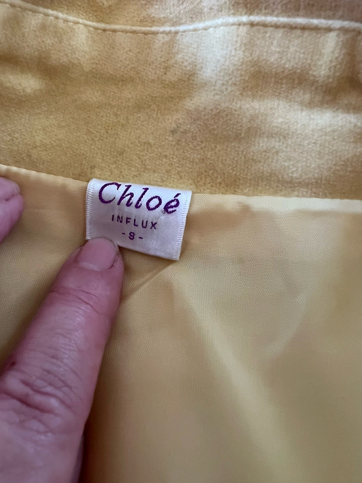 Chloe Influx Vtg 70’s Ready To Wear Lgt Yellow Cotton Velveteen Jacket S