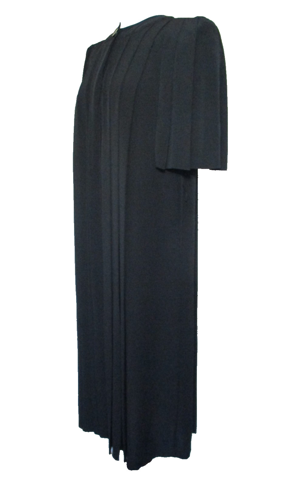 Vintage Pierre Cardin Black Dress Size 10 Women Butterfly Sleeves Pleated