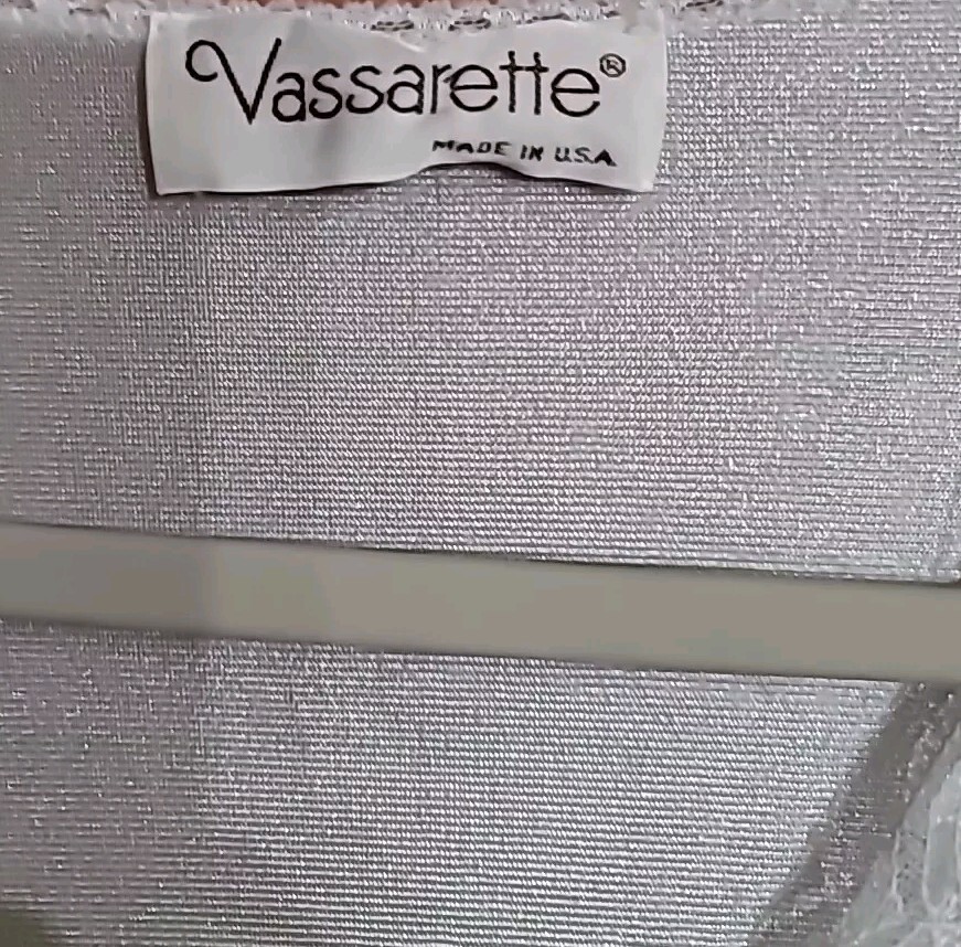 vtg 70s VASSARETTE Robe Light Blue Tricot Nylon Short Sleeve Lace Buttons Pocket