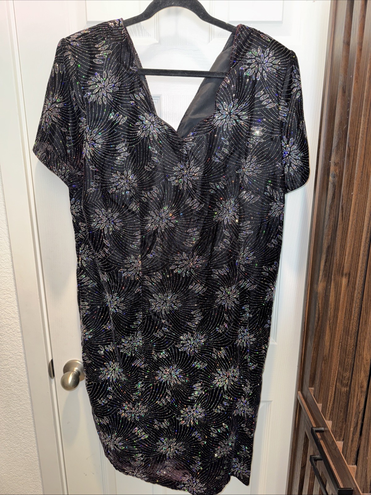 Vintage Diana Marco Mayvens 1980’s Sparkly Cocktail Holiday Party Dress Holo EUC