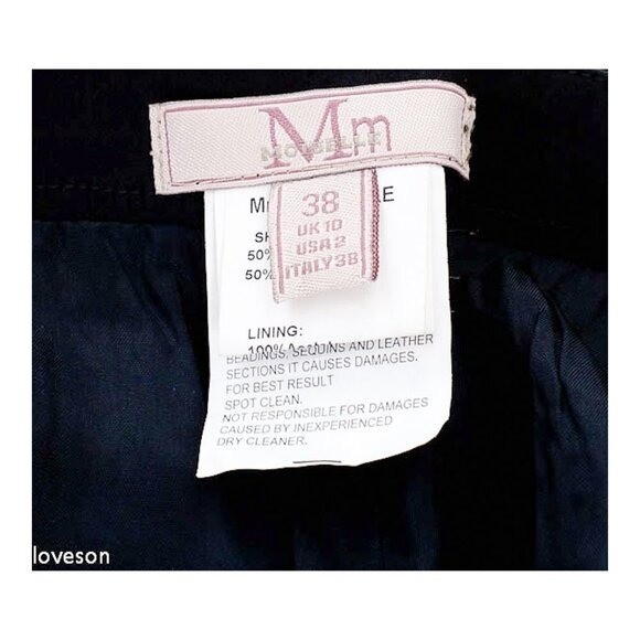 MM MOISELLE Vintage RARE Sequin & Chiffon Trim Satin Dress Pants Y2K 38 2 189