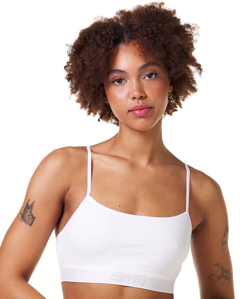 Comfyballs Womens Comfycel Crop Bra – White