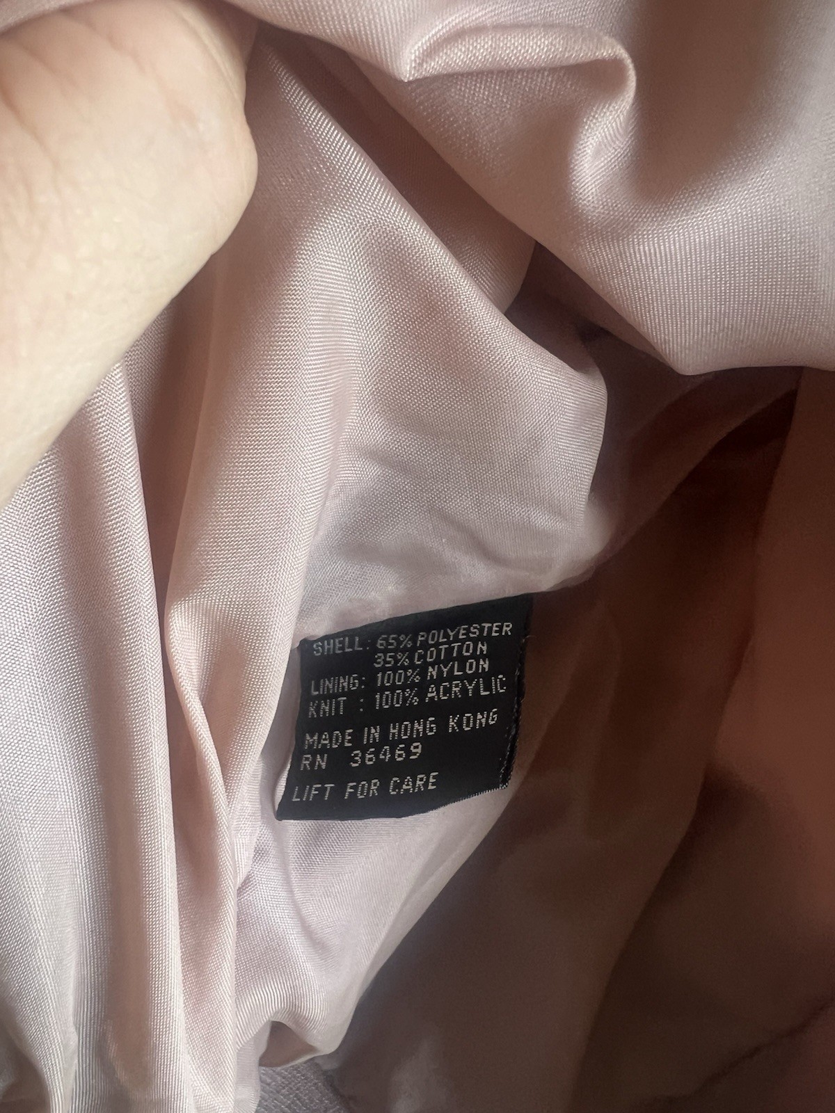 Vintage Private Club Bomber Women’s L Pink Mauve 80s 90s Windbreaker Hong Kong