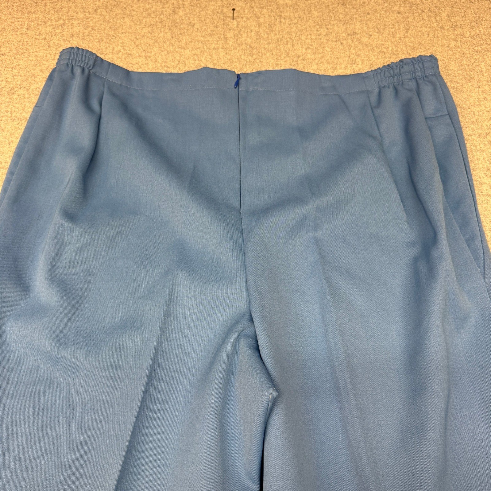 Vintage Blue Pant Suit Set Jacket & Trousers Gold Crest Buttons Professional 2PC