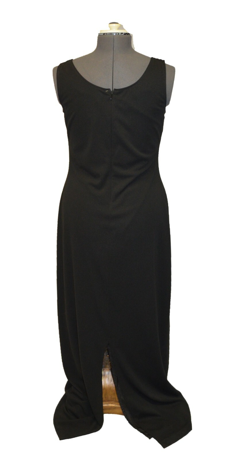 Crimson by Lawrence Kurtz Vintage 80s 90s Black Beaded Party Dress Jacket Set 14