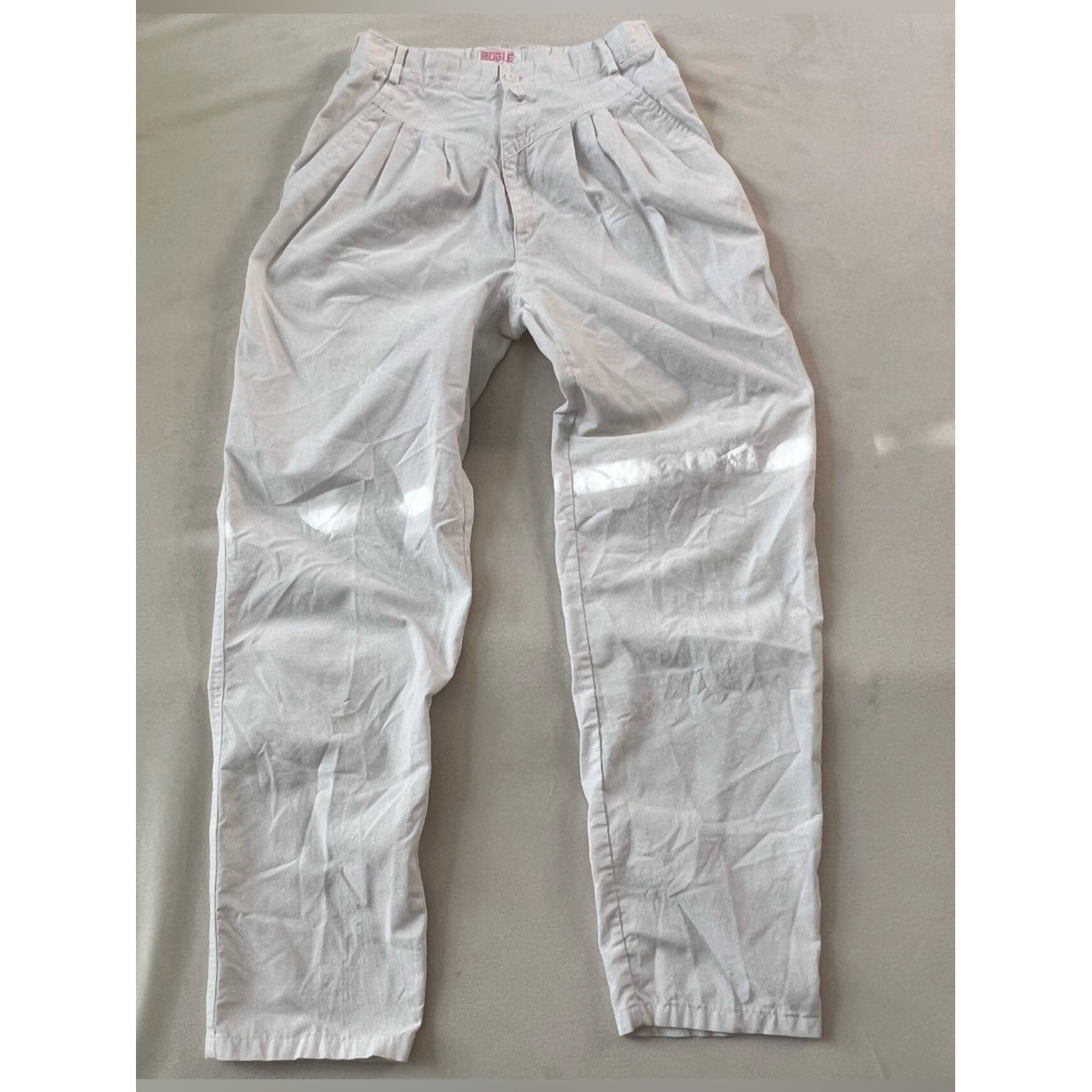 True Vintage Bugle Boy Jrs White Trousers 80s 90s size 9/10