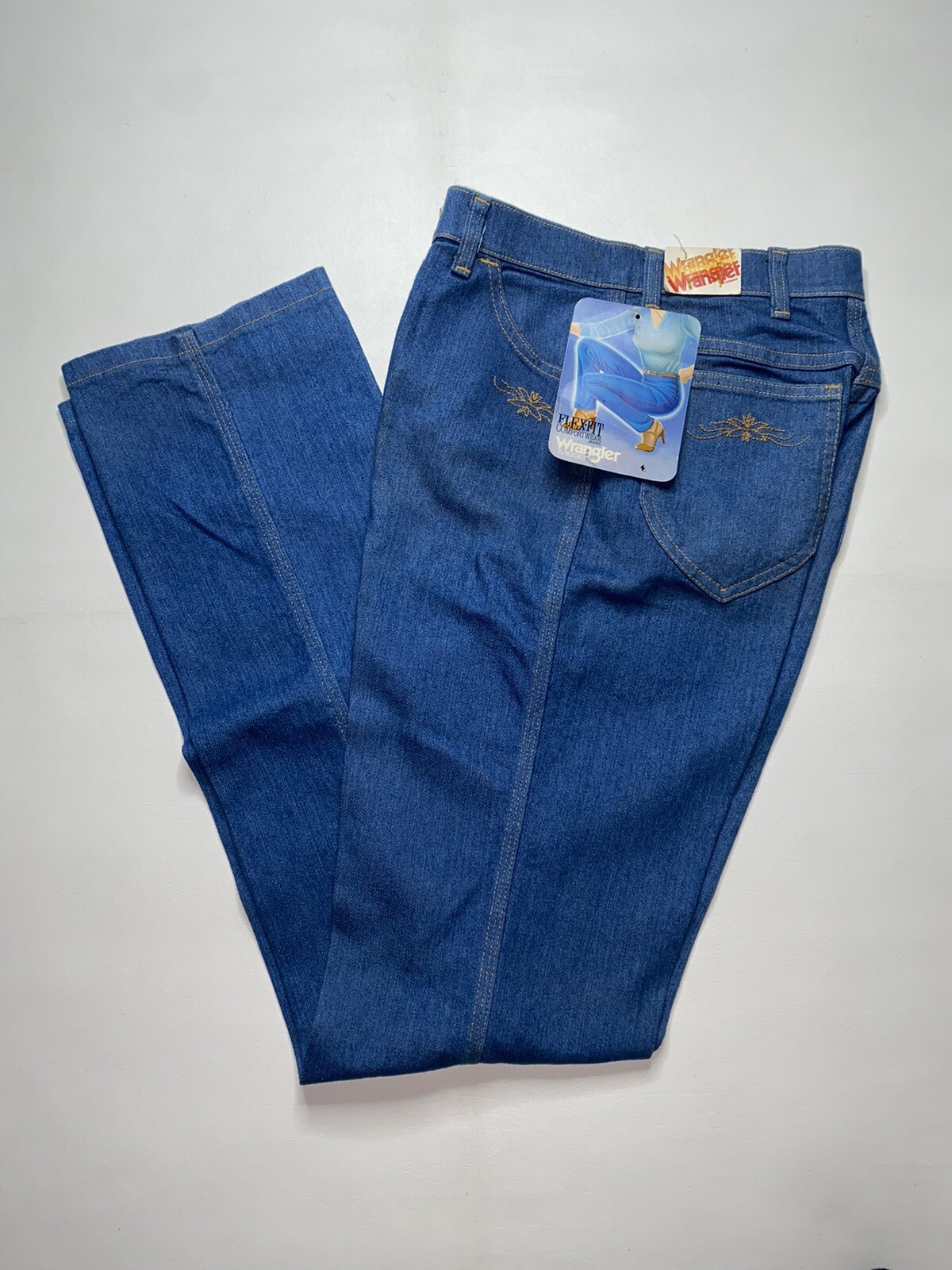 Vintage 80s Wrangler Flex Fit Misses Jeans Sz 8 New W Tags NOS 1980s 25×34