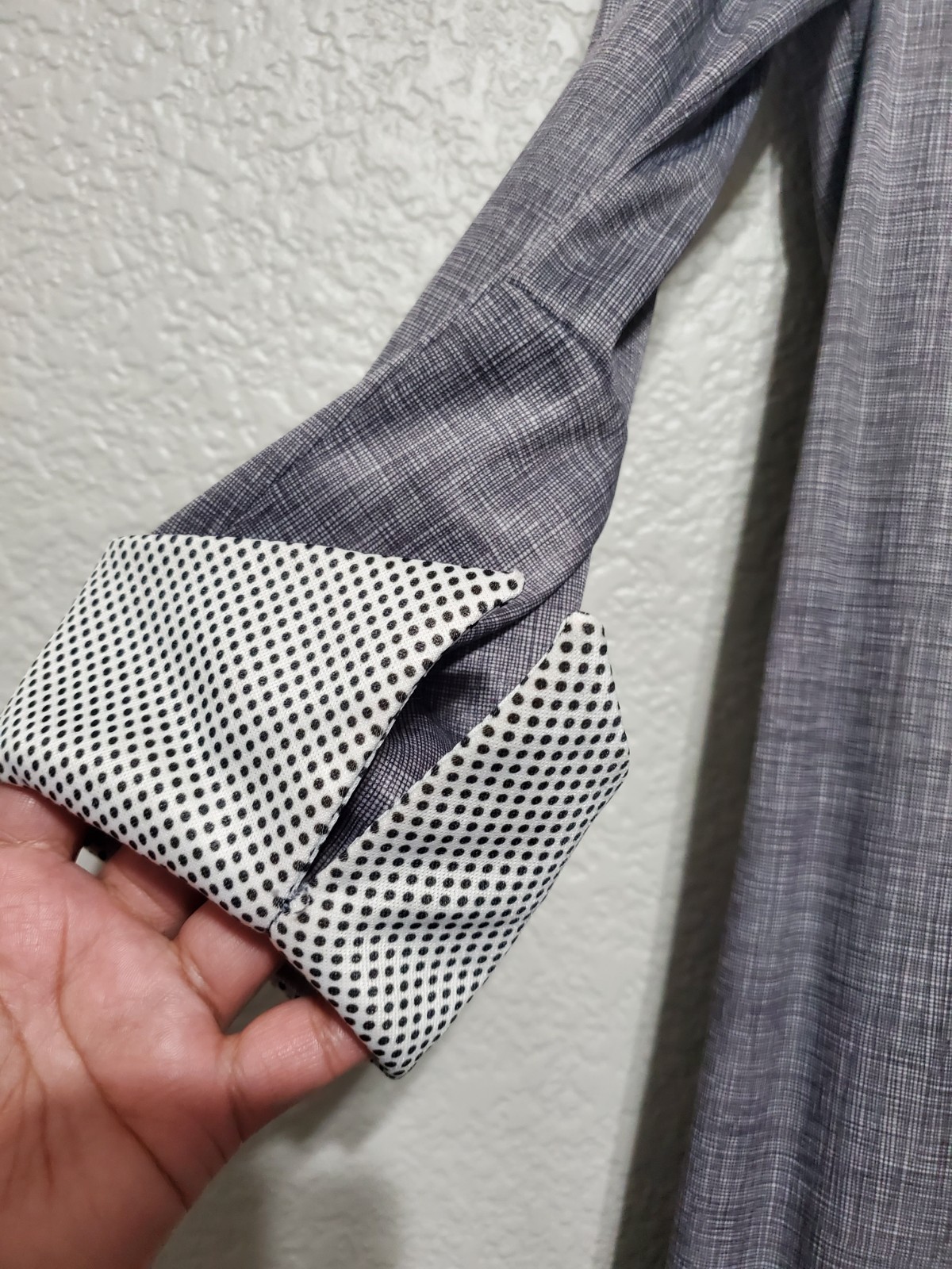VTG 50’s Fred Rothschild Gray Heathered Collared Dress Button Up Women’s Large