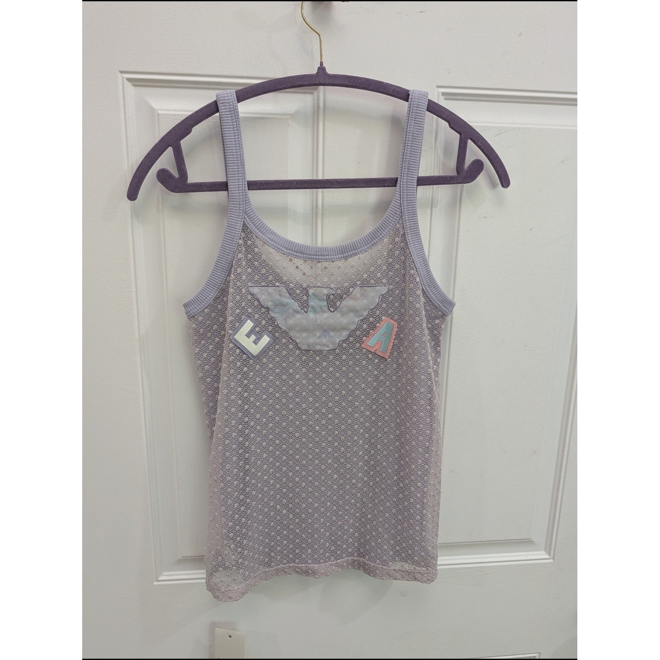 NWT Y2K Style Emporio Armani Lingerie Cami Sheer Embellished