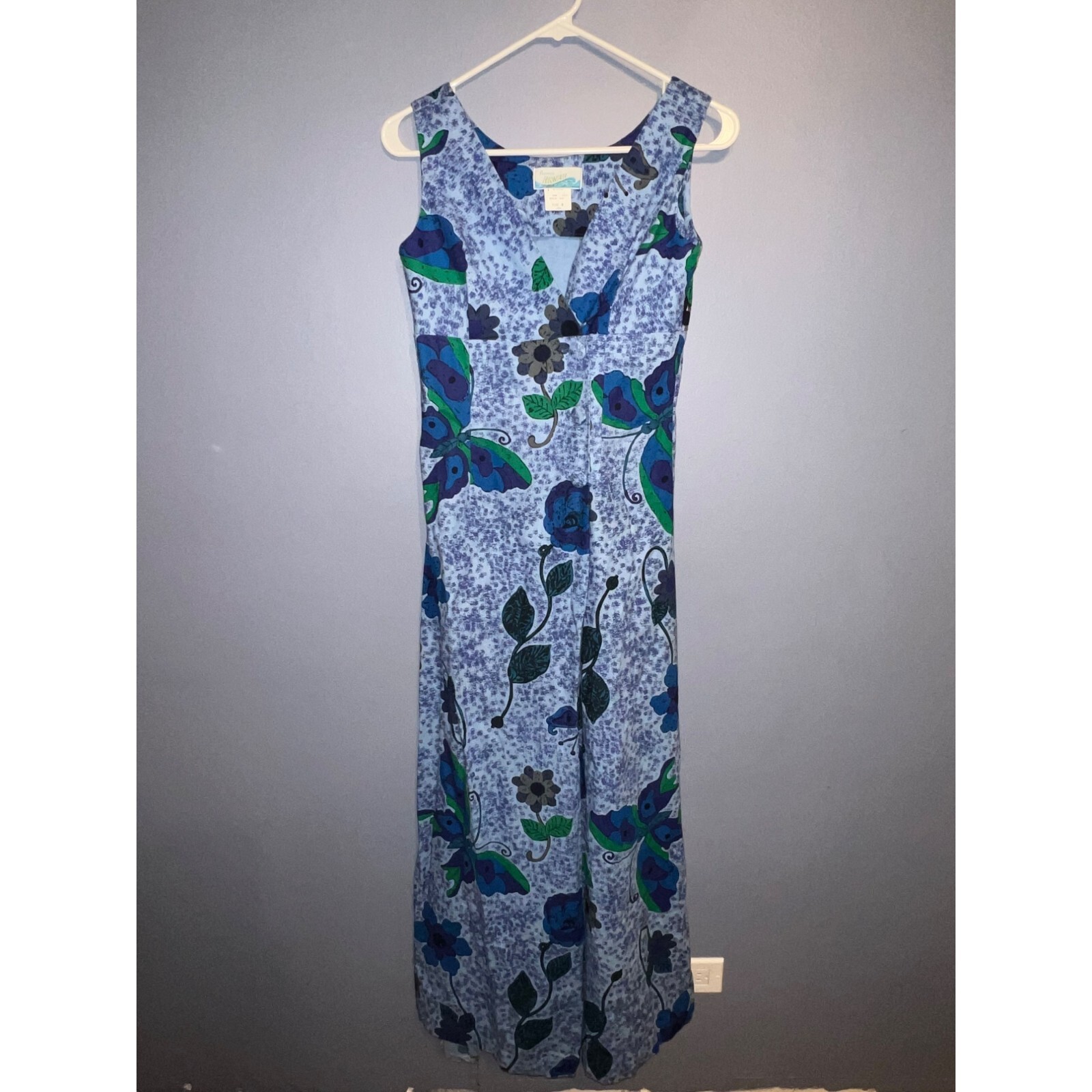 Vintage 70s Penneys Hawaii Women’s Floral Button Front Floral Maxi Dress Size 8