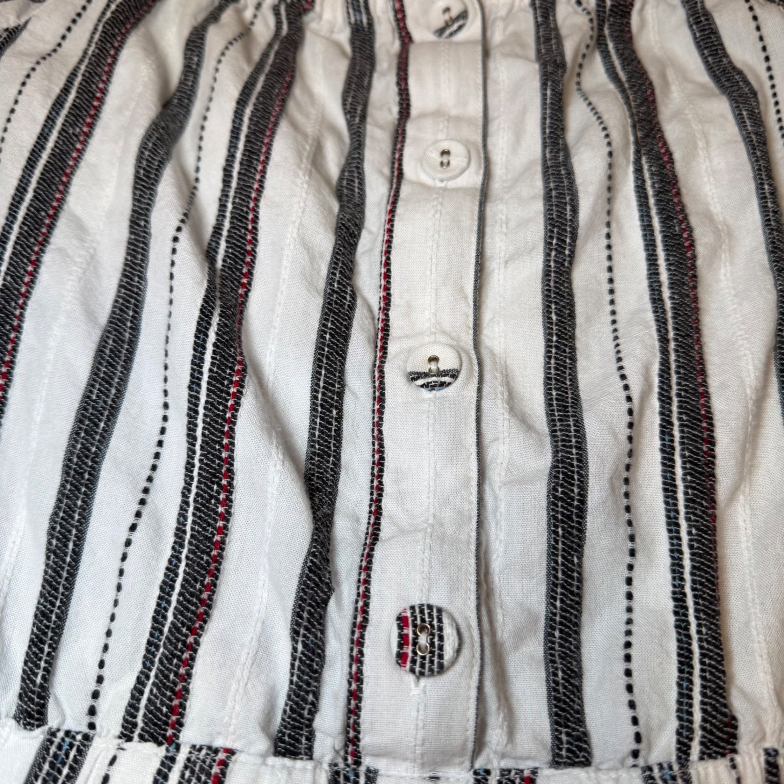 Wrangler Retro Womens Size Large Striped Dress Off Shoulder Cottagecore Boho