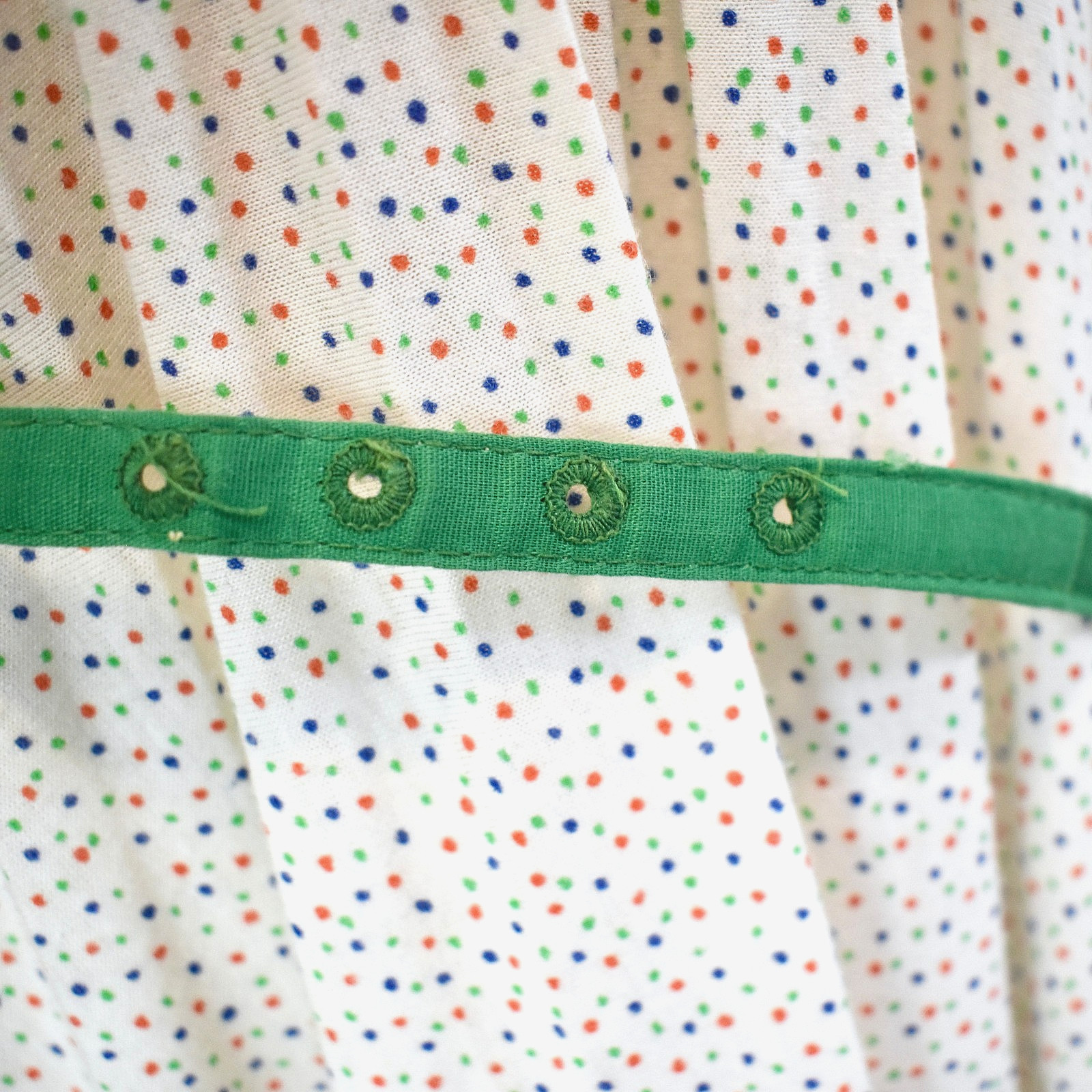 Vtg 70s LESLIE FAY Polka Dot Jersey Knit Sportswear Day Dress M-L Sailor Collar