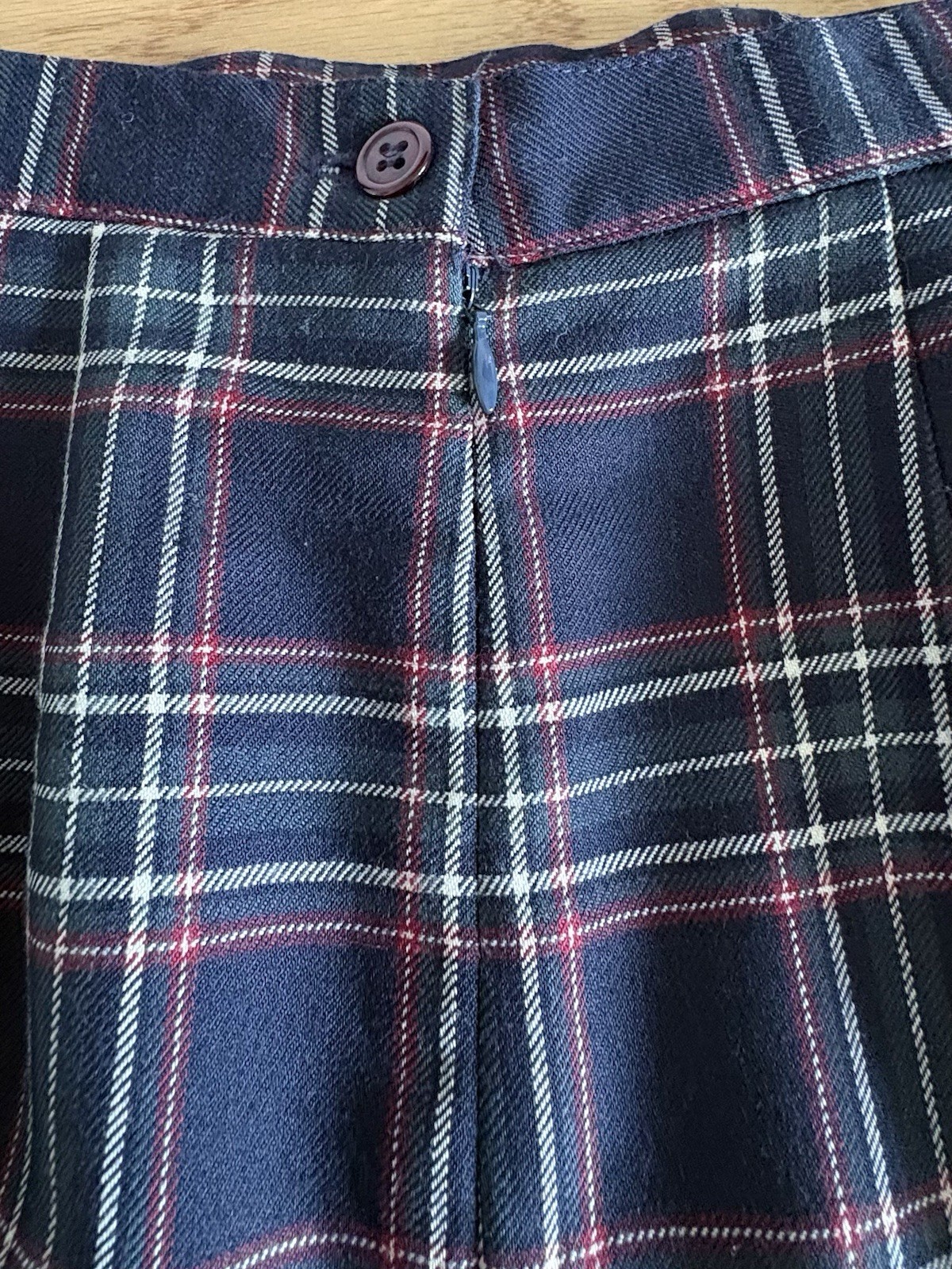 Vintage 90s Charter Club Wool Plaid Skirt Menswear Made In USA Size 10P