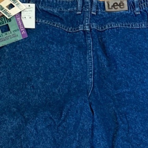Vtg 90s NWT Lee Riders High Waisted Jeans Pepper Wash Elastic Waist USA Mom 14M