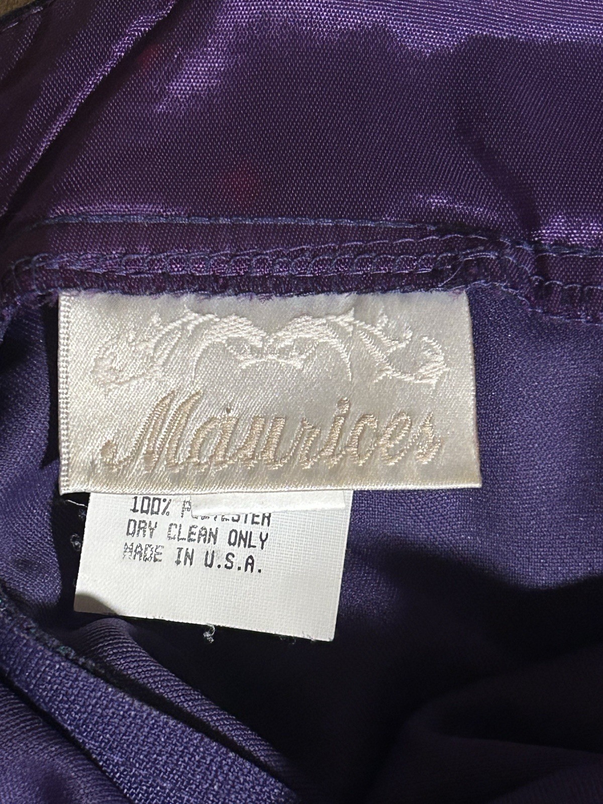 Vintage Y2K Iridescent Purple And Green Metallic Maurice’s Halter Formal Dress