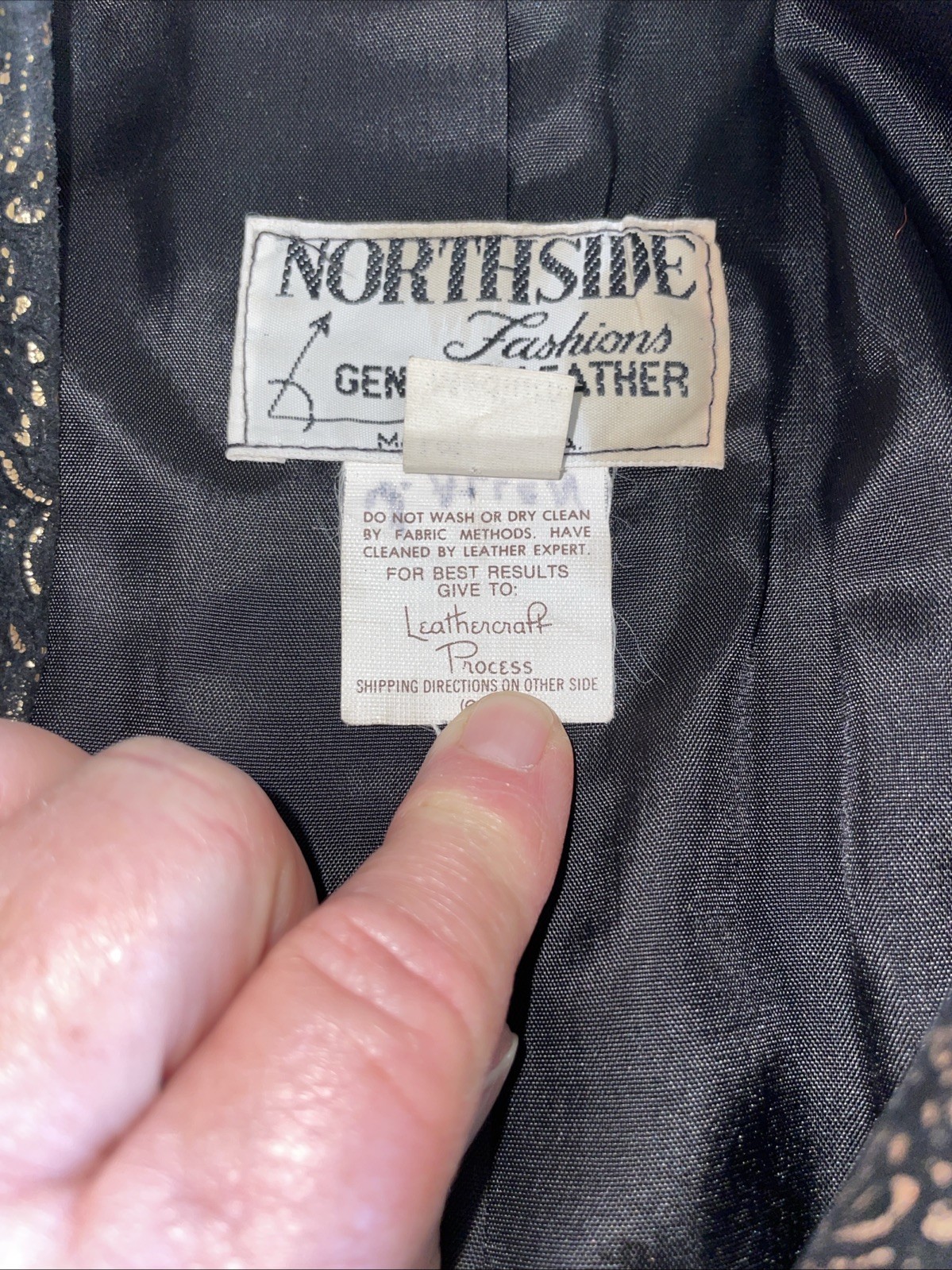Vintage Northside Leather Coat Woman’s M Black Swing Long Line Open Front