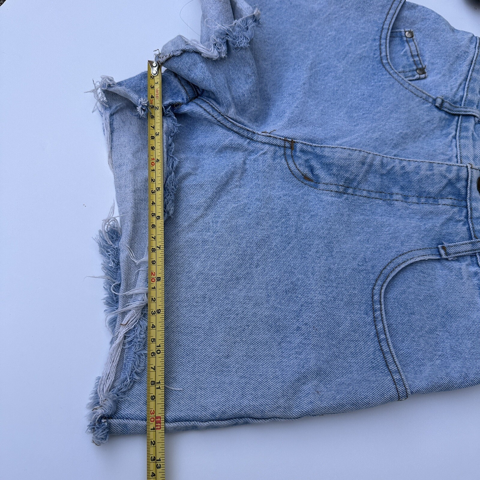 Made in the Shade Womens Blue Denim Cut Off Jean Shorts Size 9 Casual Beach