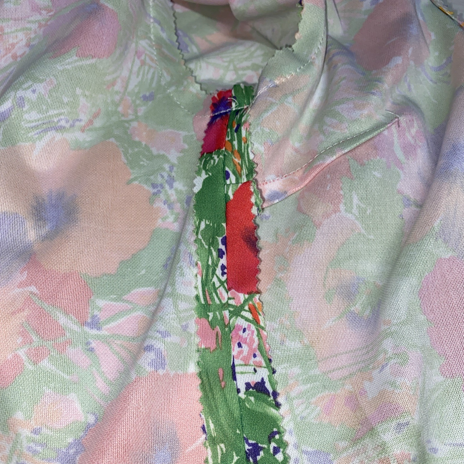 70s Psychedelic Flower Dagger/Butterfly Collar No Brand Women’s Small Orange/red