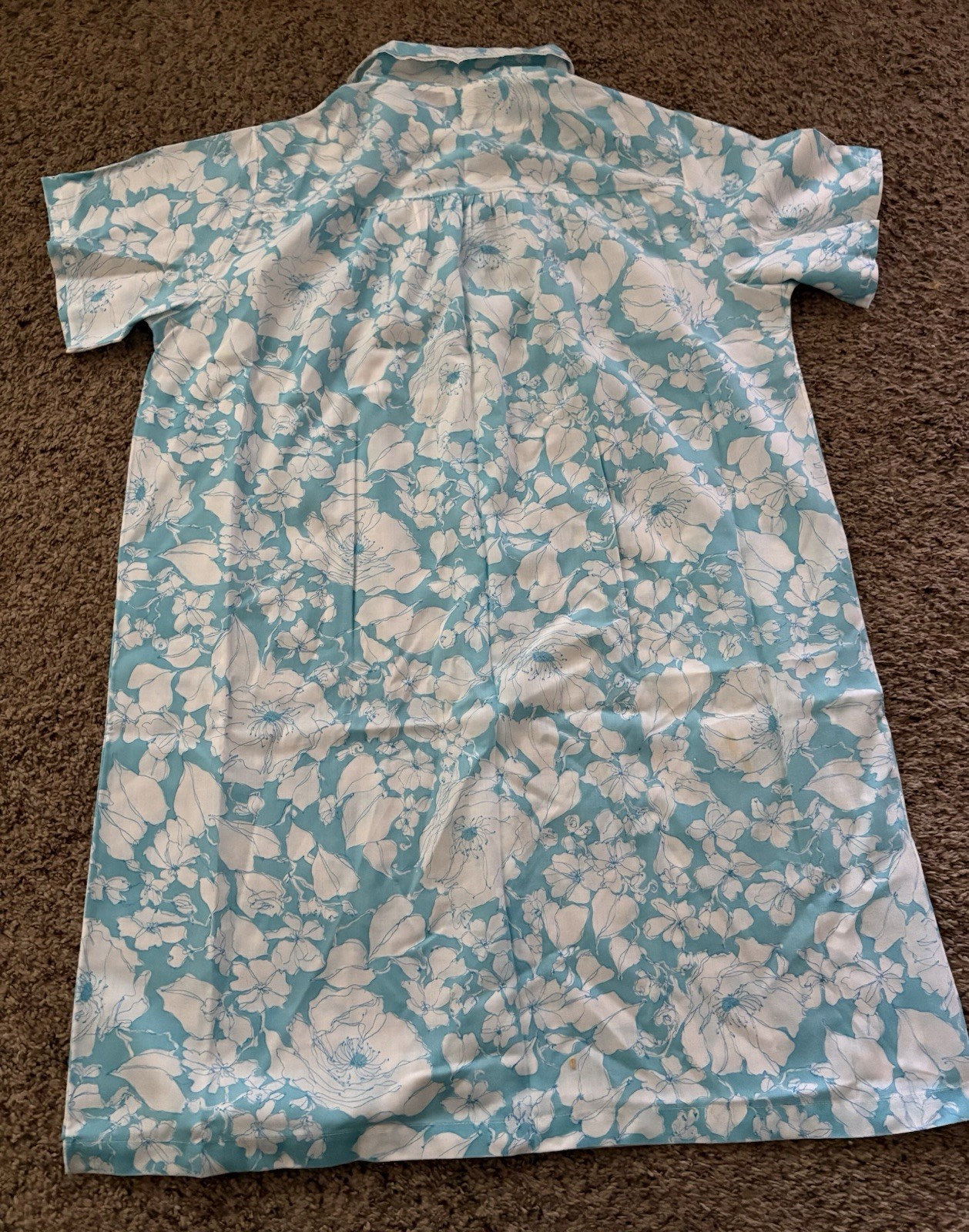 Vintage Housecoat Duster Nightgown Philmaid Snap Front Grannycore Size Large