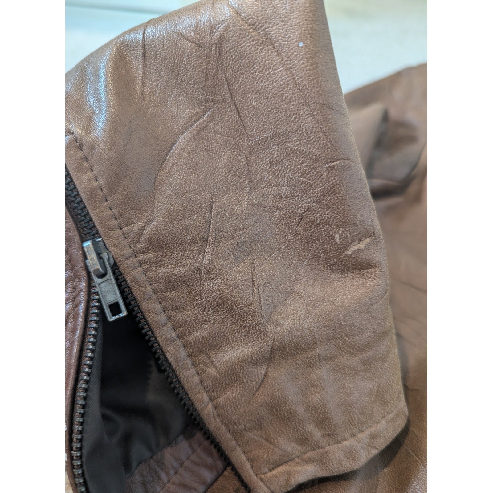 VTG Wilsons Leather Maxima Jacket Women’s Size Medium Brown Bomber Coat 90s GUC