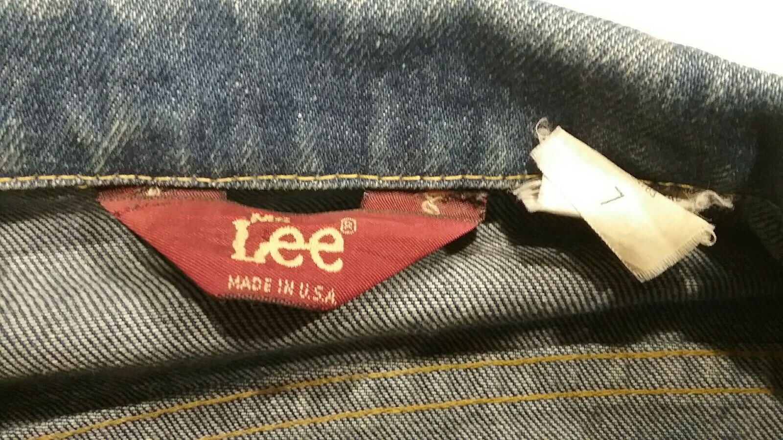 Vtg Small S 7 Ms Lee Usa Trucker Rocker Grunge Punk Biker Denim Jean Jacket Usa