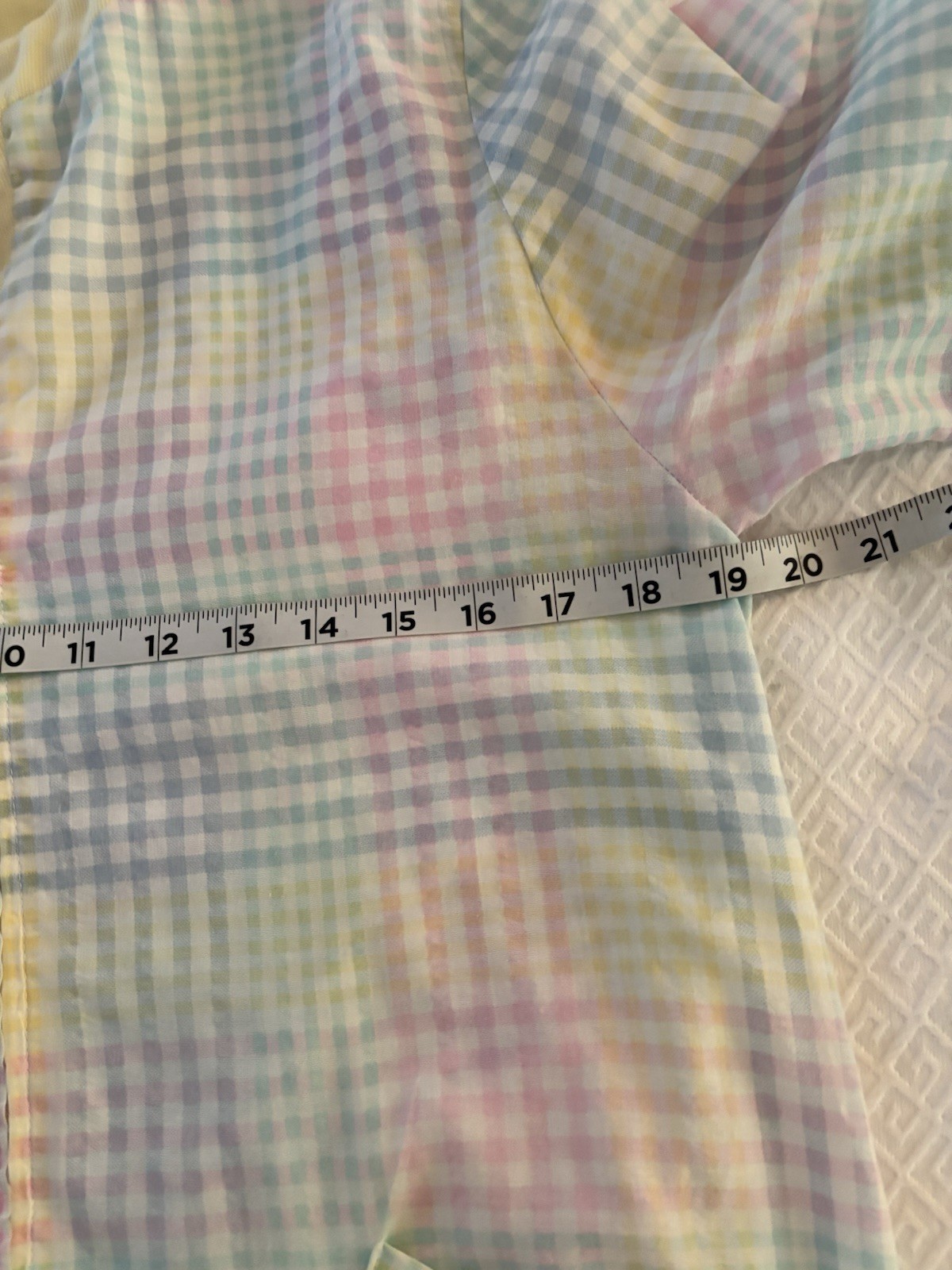 Vtg Flo Weinberg Original USA Pastel Check Plaid Maxi Robe House Coat M/L Zip