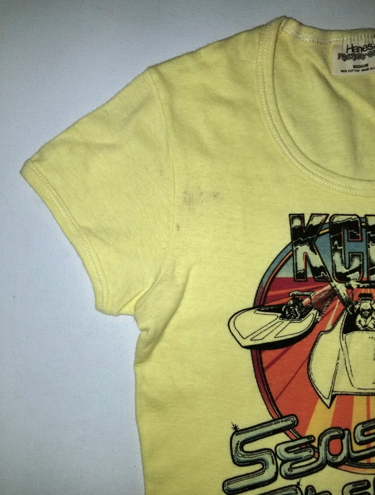 VTG 1980 NATIONAL DRAG BOAT RACING T-SHIRT TEE WOMAN MEDIUM M TOP LAKE MING JET