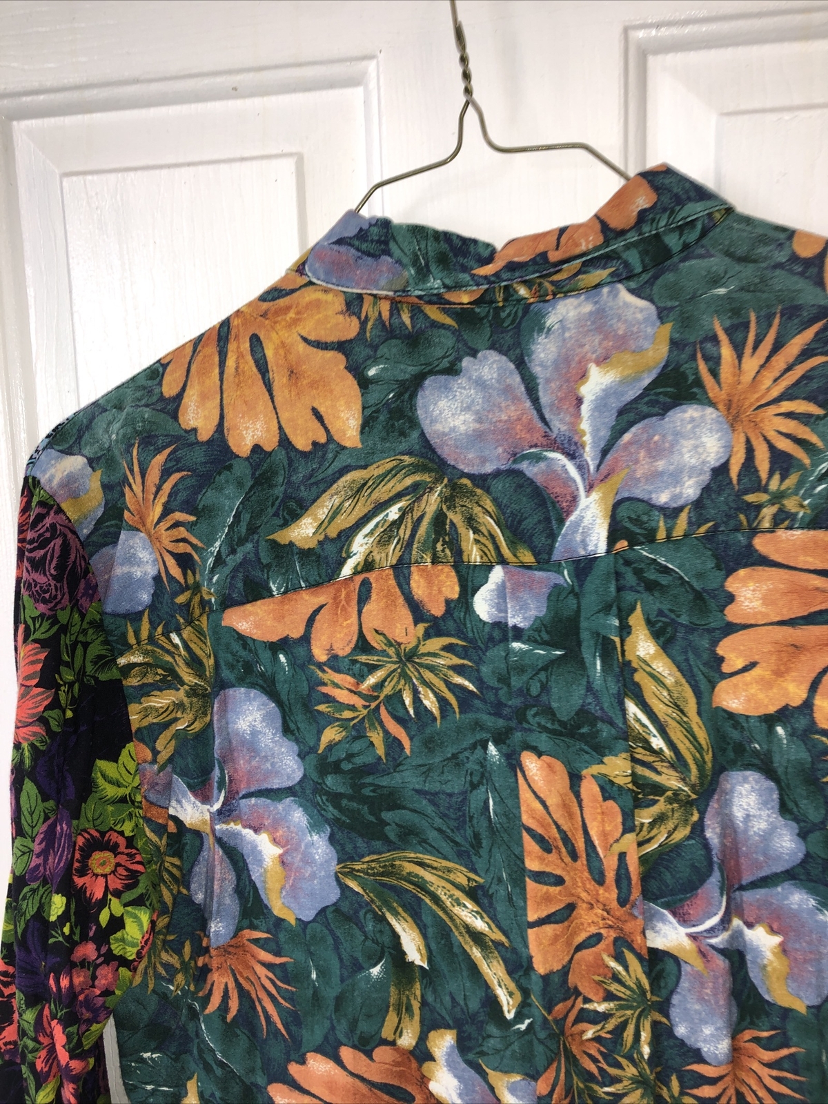 vintage floral IGNITE women’s blouse psychedelic Hippie Chick￼ Size S￼ (N-2)