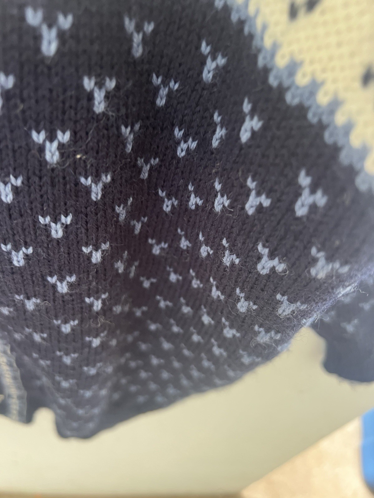 Vtg Nordstrikk Norwegian Wool Cardigan Sweater Blue White Metal Clasp Sz M