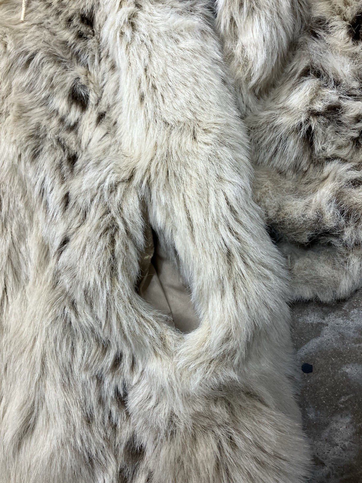 Vintage 80’s Monterey Fashions Spotted Faux Fur Coat Red Wolf Coyote USA 14 P