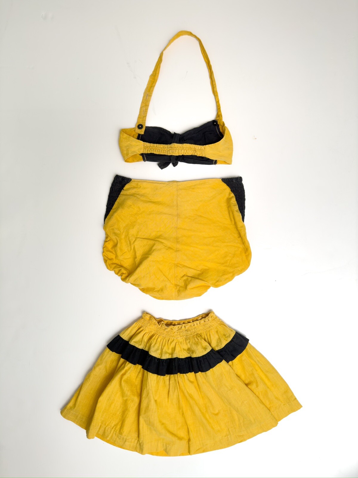 1940s Cole of California Swimsuit & Skirt Set Two Piece Bikini Playsuit 40s