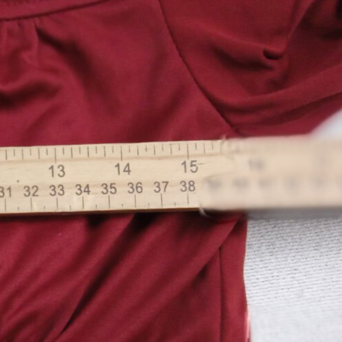 1980s Rags By Kressandra Vintage Wine Red Long Sleeve dress Size 7 Womens Strap