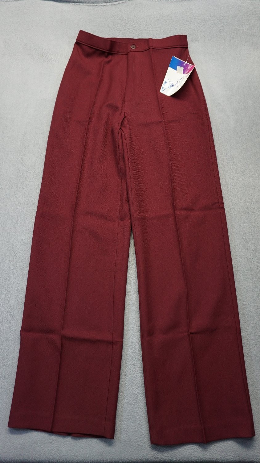 Vintage Levi’s Bend Over Pants Womens 16 Burgundy 1980s High Waist Trousers NWT