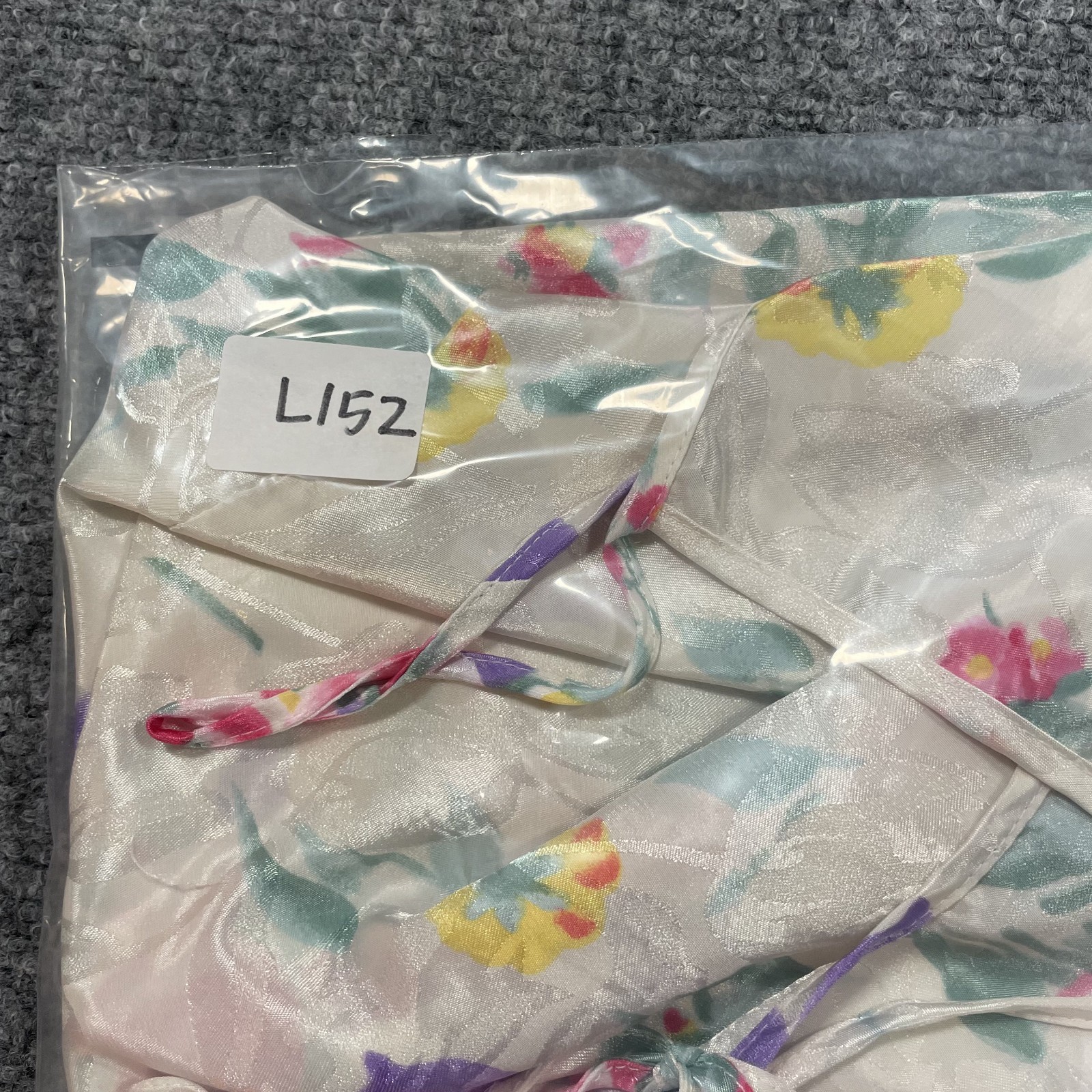 Vintage Jaquard Satin Nightie White Floral Chemise Fantasies Morgan Taylor Cutes