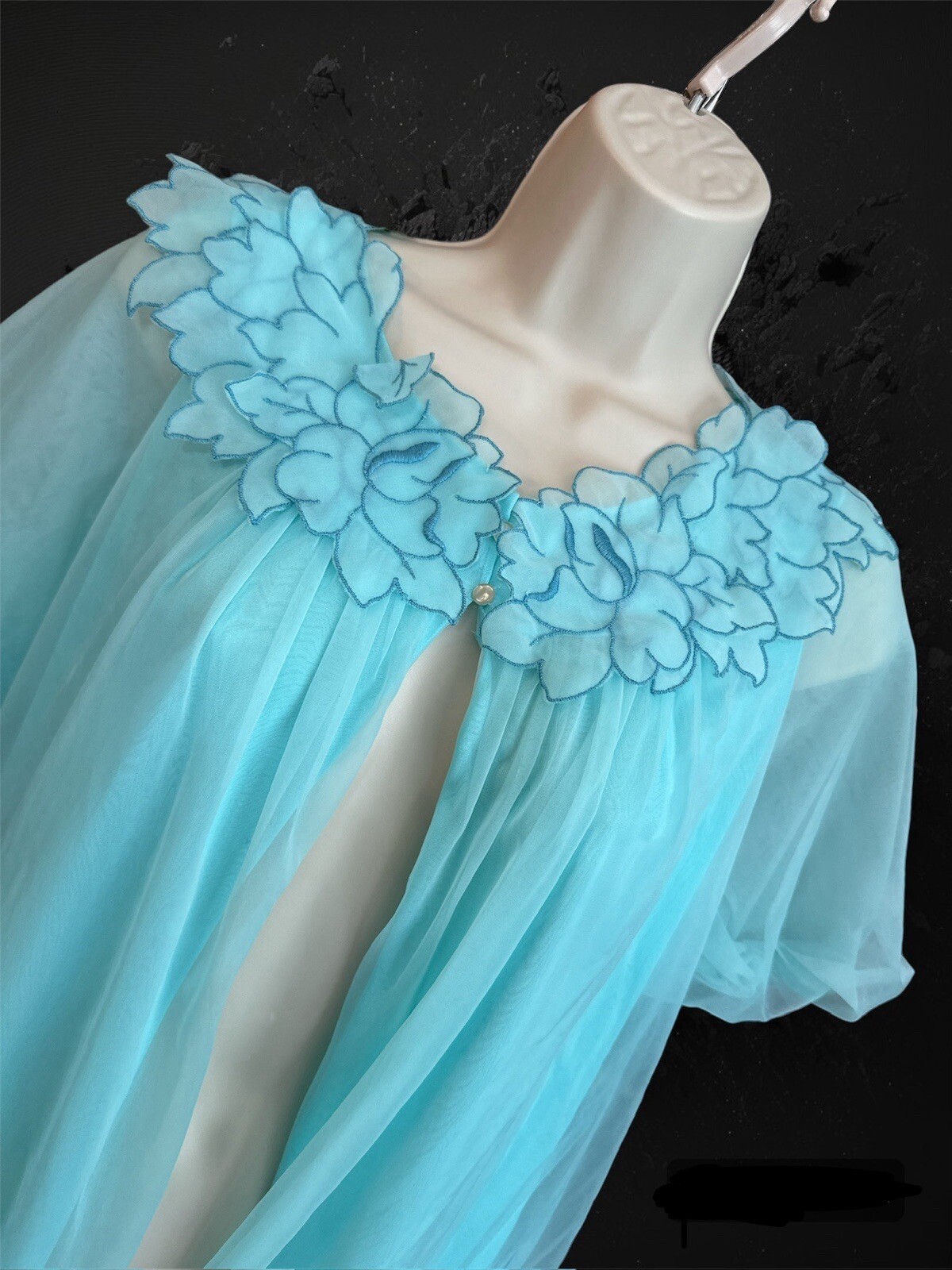 Laros Nylon Peignoir Robe Only Size SM Made in USA Style 1078 Vintage