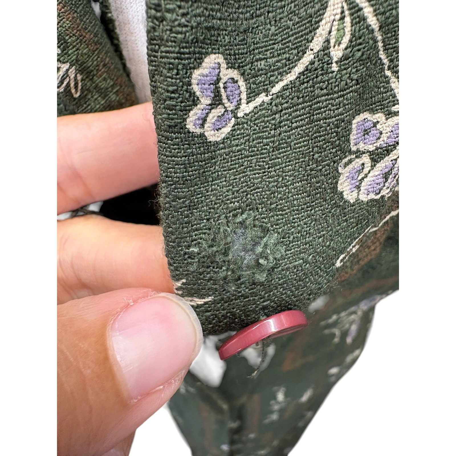 Vintage Olive Green Linen Blend Two Piece Dress Pants Set Cottagecore Chic 10