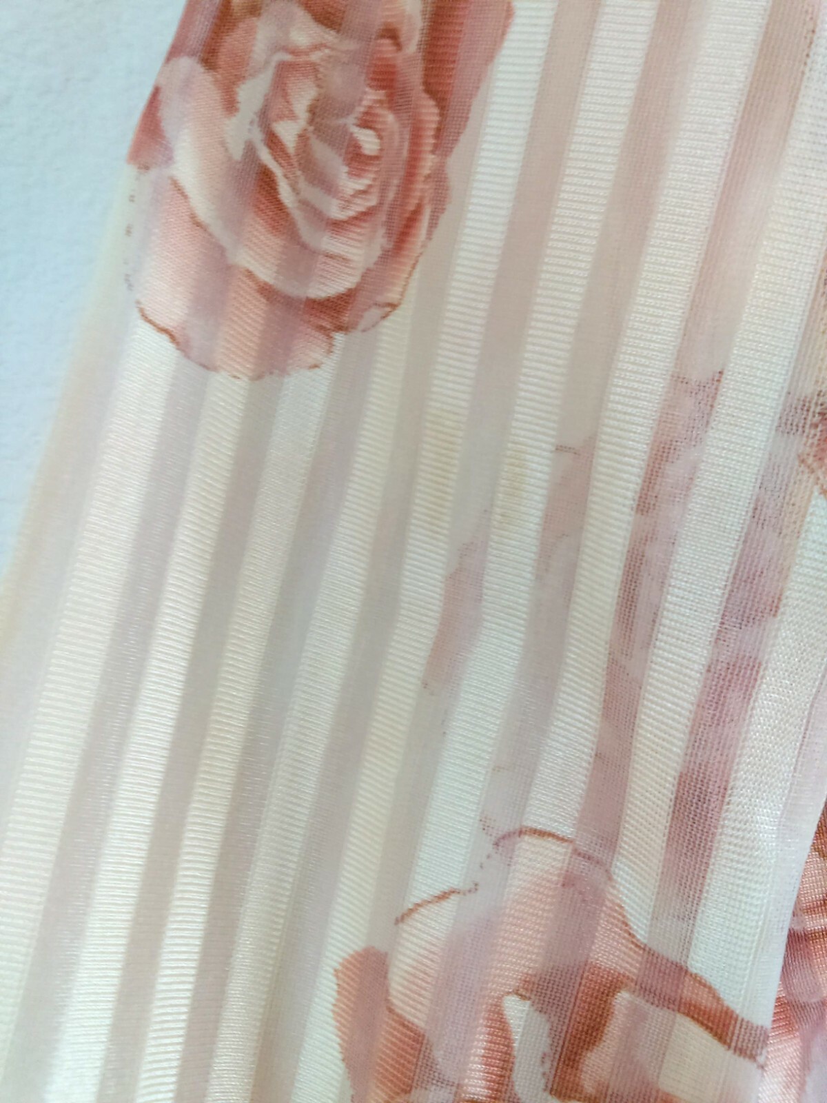 Vintage Ego Chicago 5 Blouse & Undershirt Union Pink Stripe Floral Semi Sheer