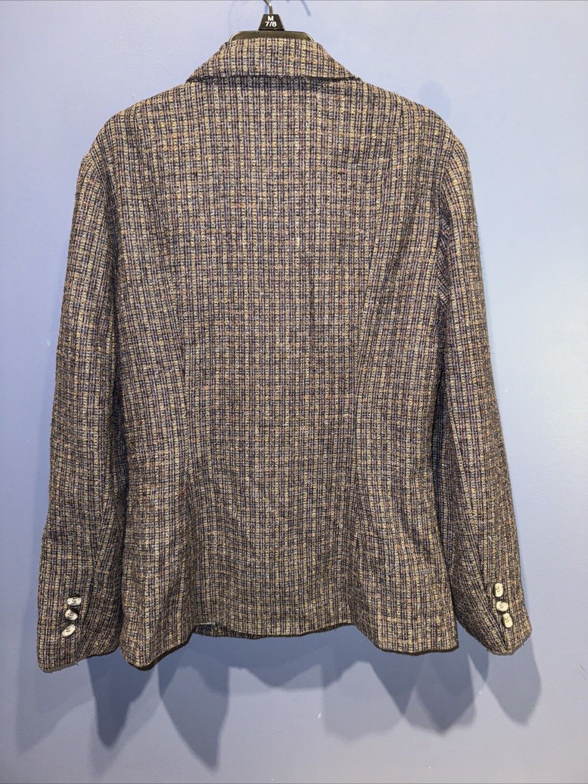 Small Wool Blend Blazer, Lined, Tweed Tailored Beaujolais