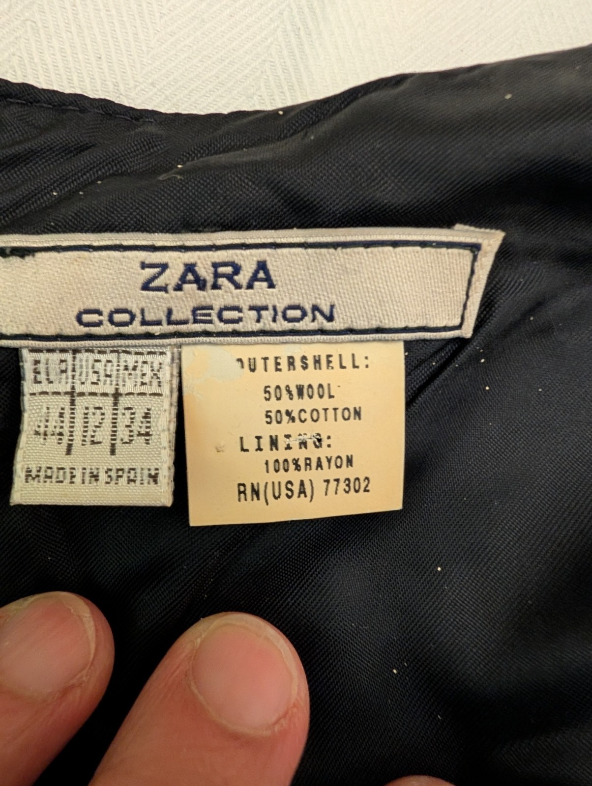 Vintage 1990s Zara Sleeveless Black Top W/Buttons Down The Back